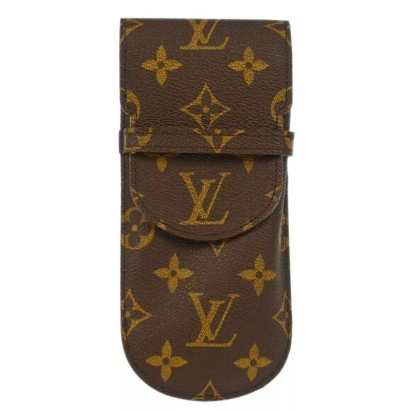 Louis Vuitton Monogram Etui Lunettes Glasses Cas M62970 MI0998 Small Good 134161
